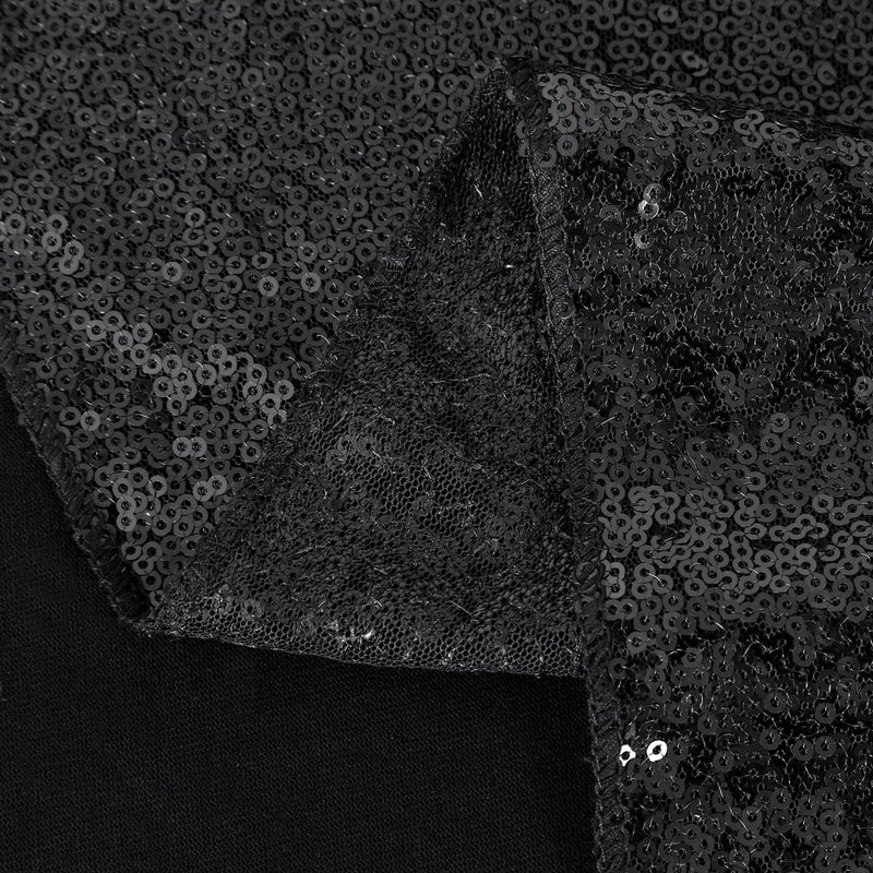 SoarDream Black Sequin Tablecloth 60x102 Inch Sequence Tablecloth Sequin Fabric Wedding Birthday Party Meeting Events Easter Table Decorations - Image 4